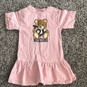 Moschino Pink Teddy Bear Graphic Dress